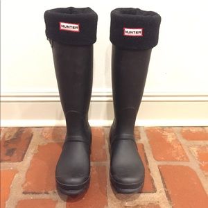 Hunter Original Tall Rainboots w/Fleece Boot Socks